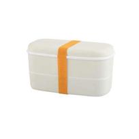 2 Layers Storage Container Microwave Oven Food Box Student Lunch with Chopsticks balta