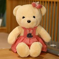 33 /50 /70cm Mielos pliušinės meškiukų žaislų Kawaii minkštos įdarytos gyvūnų lėlės, mielas meškiukas su drabužiais, vaikų mergaičių gimtadienio dovanos 33cm rožinė