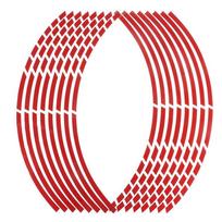 Hot Accessories Wheel Decoration Reflective Rim Tape Wheel Sticker Tire Strips Motorbike  Decals raudona