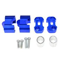 1 pora 22–28 mm aliuminio lydinio motociklo vairo spaustuko prailginimo stovo adapteris mėlyna