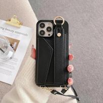 Ring Crossbody Wrist Strap Wallet Leather Cover for IPhone 15 14 13 12 11 Pro Max Phone Case with Card Slot Holder Lanyard  IPhone 14Pro Max juoda