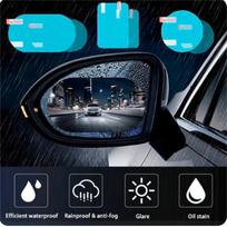 6PCS Car Rearview Mirror Rainproof Film, HD Nano Anti Fog Anti Scratch Interior Rearview Mirror Anti Glare Film Waterproof for Safe Driving gray