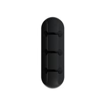 Kabelių organizatorius, valdymo laidų laikiklis, lankstus USB kabelių vyniotuvas, tvarkingi silikoniniai spaustukai pelės, klaviatūros, ausinių apsaugai Black 3 holes black
