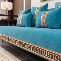 Neslystantis storas šenilinis sofos užvalkalas Slydimas sėdynės užvalkalas Europietiškas sofos užvalkalas sofa Protecto rankšluostis svetainės dekoravimui pilka 70x70cm 1pcs gray