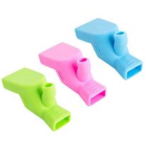 3 PCS Silicone Faucet Water Tap Extender Spout Hand Washing Elastic Adjustable Nozzle Sink Extender For Kids Children Toddler 1 each of 3 colors blue