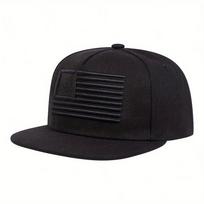 Vaikams Amerikos vėliavos siuvinėjimas Snapback kepurė Reguliuojama medvilnė beisbolo kepurė berniukams Mergaitėms Hip Hop kepurės Kelioninės kepurės balta