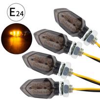 4 vnt motociklų posūkio signalo žibintai, universalūs 5 LED - 12 V mini indikatoriai su E-MARK patvirtinimu, skirti motoroleriams, keturračiams, kreiseriams ir visureigiams
