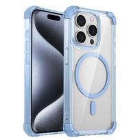 Magsafe magnetinis skaidrus dėklas, skirtas iphone 16 15 14 13 12 11 Pro Max Plus, belaidžio įkrovimo, atsparus smūgiams, skaidrus dangtelis For iphone 16 Plus gray