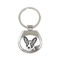 Cardigan Welsh Corgi - raktų pakabukas su šunimi, raktų pakabukas su spauda, ​​personalizuotas pakabukas iš Art-Dog prekės ženklo sidabras