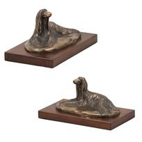 Afganistano skalikas, Tazi - šuns statula, figūrėlė biurui, trofėjus šunų parodoje, prekės ženklas Art-Dog ruda