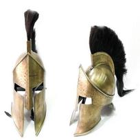 Brown Medieval Antique Armor King LEONIDAS GREEK SPARTAN 300 Roman Helmet black