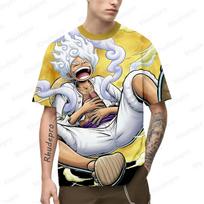 New Men's Anime  Monkey D. Luffy 3D Printing Role Play Women's And Children's Street T-shirts Unisex Oversized S