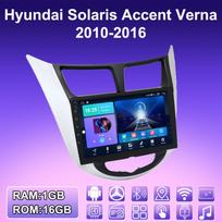 2 DIN Android Carplay Car Radio For Hyundai Solaris Accent Verna 2010-2016 Multimedia Player Head Unit Stereo GPS Navigation BT WIFI 2+32GB 1+16GB blue
