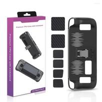 Žaidimų valdikliai Žaidimų konsolės apsauginio dangtelio rinkinys su stovo jutiklinės dalies mygtukų lipdukais, suderinama su Steam Deck Package:12.7*30.4*4.5cm juoda