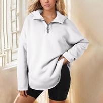 Womens Oversized Hoodie Zip Sweatshirts Fall Tunic Pullover Top Trendy Teen Girls Preppy Clothes M balta