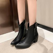 Platformos Moteriški Vakarų Cowgirl batai Madingi Slip On Nuimami Knight Ilgi Batai Rudens žiema Storakulniai moteriški batai 40 black