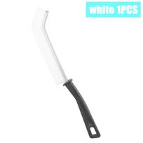 2/1 vnt. Buitinis tarpų valymo šepetys Patvarus skiedinys Kietų šerių ilgos rankenos valymo šepetys plytelių siūlėms Negyvo kampo dušo grindų linijos 1pcs balta