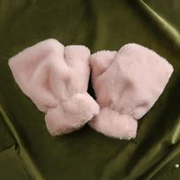 New Solid Fingerless Gloves Winter Mittens Women Rabbit Velvet Inside Arctic Velvet Dual-layer Thick Warm Gloves One Size