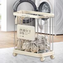 Laundry Basket Dirty Clothes Cart Organizer Modern Rolling Hamper Cart, for Style B