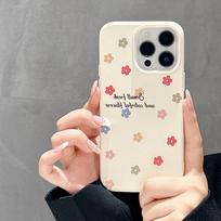 Phone Case for iPhone 16 15 14 13 12 11 Pro Max iPhone 11 13 16 15 14 12  Colorful Flower Dots Phone Case Cover iPhone 16 Pro Max balta