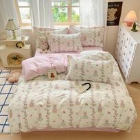 Keturių dalių komplektas, grynos medvilnės lovatiesės užvalkalas, medvilninė lovatiesė, bendrabučio vienvietis trijų dalių komplektas 1.2m bed