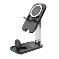VAORLO 15W 3 IN 1 Foldable Wireless Charger For QI Cellphone iWatch Airpods Fast Charging Charger Phone Holder Strong Magnetic juoda