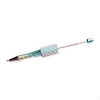 Beadable Pen Portale DIY Making Gift Creative for School Journaling Children violet beige