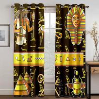 3D spausdinimas Egipto faraono piramidė Afrika Nemokamas pristatymas 2 vnt. Plonas užtemdantis lango užuolaida svetainei miegamajam dekoruoti 98W202H CM&Rod Pocket