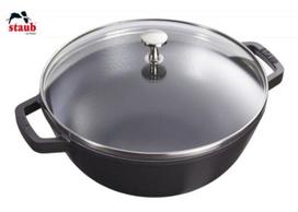 Wok en fonte STAUB - Noir - Diamètre 30 cm - Tous feux dont induction juoda
