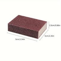 Diamond Sand Sponge Scrubber - 1pc Powerful Magic Scrubber for Pots and Pans Cleaning, Removes Black Dirt and Stains from Stainless Steel Surfaces Emery brown