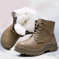 Men's Winter Snow Boots Waterproof Leather Super Warm Men's Ankle Boots Outdoor Men's Hiking Boots Work Shoes 39 ruda