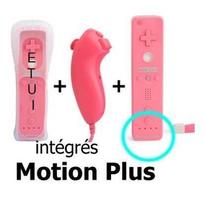 Suderinamas Wii Motion Plus valdiklis + Nunchuck Pink rožinė