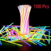 Lot de 100 bâtons lumineux fluorescents pour fête et mariage avec connecteurs - YWEI - Multicolore gryna