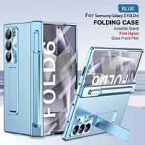 Su lietimo rašikliu, skirtas Samsung Galaxy Z Fold 6 5 4 3 dėklas, vyris, magnetinis šarvuotas, dengtas, stovas, 360 laipsnių pilnas apsauginis, sulankstomas dangtelis For Galaxy Z Fold 5
