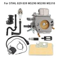 Ignition coil Carburetor For  029 039 M 90 MS390 MS310 Air Filter Oil Line