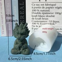 Zodiac Dragon Gypsum Crafts Mold DIY Decoration Meditation Dragon Mold Cute Zen Fish Tank Cement Ornament Silicone Mold white