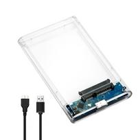 Nešiojamas 2,5 colio HDD dėklas Korpusas 6TB USB 3.0 į USB 3.0 micro-B SSD SATA mobiliojo kietojo disko dėklo adapteris nešiojamam kompiuteriui skaidri