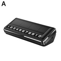 New Temporary Parking Number Plate Solar Charge Led Color Lighting Stop Park Number Car Multiple Plates Gadgets Hidden 2 Pa R6T9 black