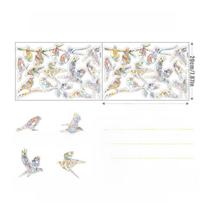 Lukang 3D spalvingo paukščio apsauginio lango lipdukas 20*30 cm - 2 sheets white