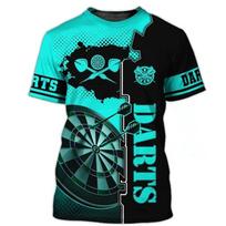 Fashion Darts Game Men's T-shirts Short Sleeve 3d Printed Street Style T Shirt Summer Dart Turntable Graphic Hip Hop Casual Tops S black