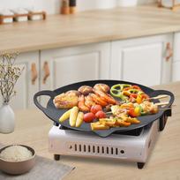 BBQ keptuvės priedai Apvalus nelipnus grilio padėklas namams, stovyklavimui, patalpoms, laukui, blynams 36cm