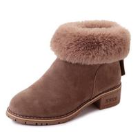 Fashion 2019 High-quality Winter New Snow Boots Fur Wool Winter Warm Shoes with Women Waterproof Snow Boots Winter Boots Female 4 ruda
