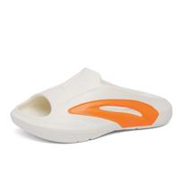 Madingi vasaros nauji vyriški dušo šlepetės šlepetės indoor and outdoor namų EVA sandalai neslystančios atsitiktinės paplūdimio vyriški batai tinklelio šlepetės 39-40 gray