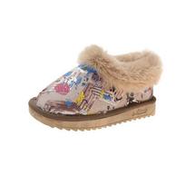 Fashion Sequins Women's Snow Boots Fur Warm Winter Shoes Women Ankle Boots Slip on Ladies Booties Round Toe Female Flats Cotton Shoes 39 šviesiai pilka spalva