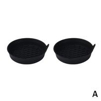 2pcs Car Cup Holder Waterproof Non-slip Insert Coaster Silicone Insulation Universal Drink Mat Car Interior Accessories black