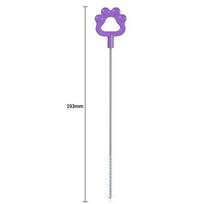 Cleaning Brush Suction Pipe Brush Deep Into The Seam Bold Long Baby Bottle Brush Suction Tube Brush Anti-scratch violetinė