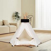 Pure White Cat Kennel, Pet Tent Kennel, Foldable Playhouse for Small and Medium-sized Dogs S (40 × 40 × 50cm)