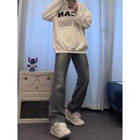 Hong Kong Trendy Men'S Summer New 2024 Personalized Letter Jeans Hip Hop Ins Trendy High Street Trendy Rascal Handsome Pants S