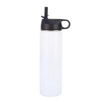 32 oz Nešiojamas Terminis Vandens Butelis Nerūdijančio Plieno Hidro Termosas Izoliuota Plataus Kaklelio Kolba Gerkla Su Šiaudeliu Sportui 600ml white