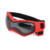Dog Sunglasses Goggles Comfortable Soft Easy Wear Adjustable Sunglasses for Small To Medium Dog raudona